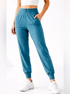 Lululemon On The Fly Jogger Teal Blue High Rise Luxtreme Size 4